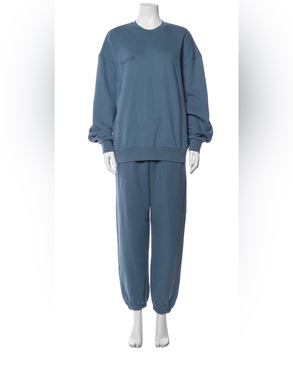 Pangaia Slate Blue Track Pants and sweatshirt